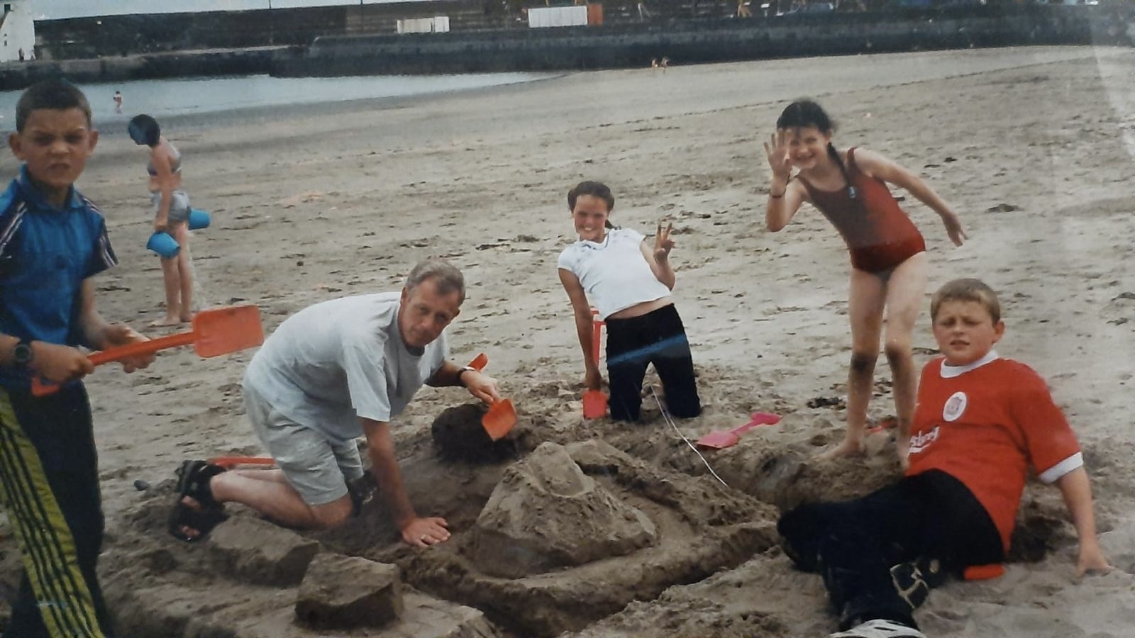 Children playing on a Dublin beach